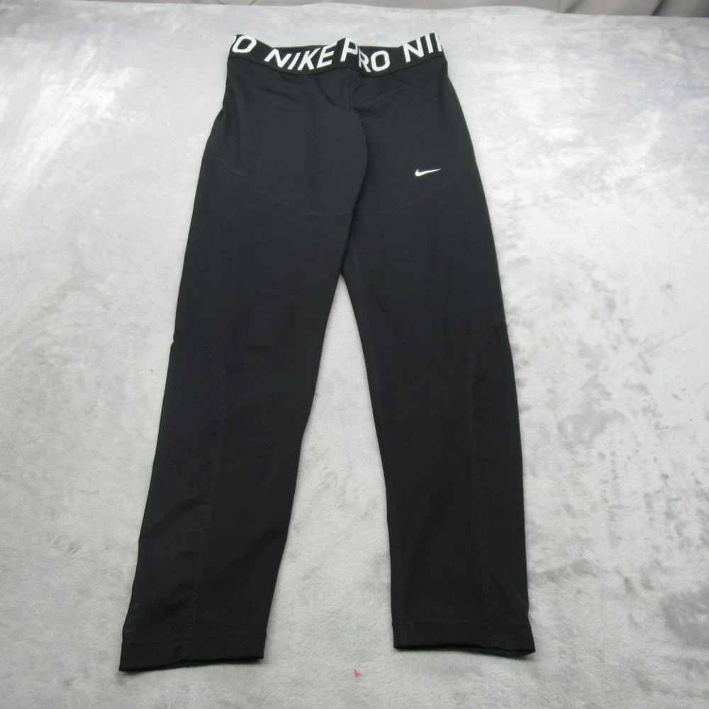 Nike Pro‎ Leggings Mens XL Black Dri-FIT Compression Lightweight Athletic 28x28